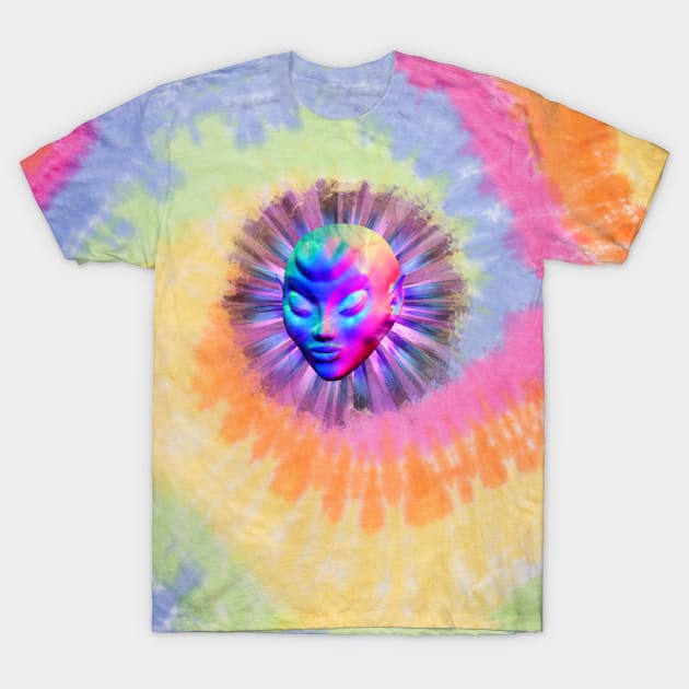 Alien Psychedelic Meditation T-Shirt by BluedarkArt